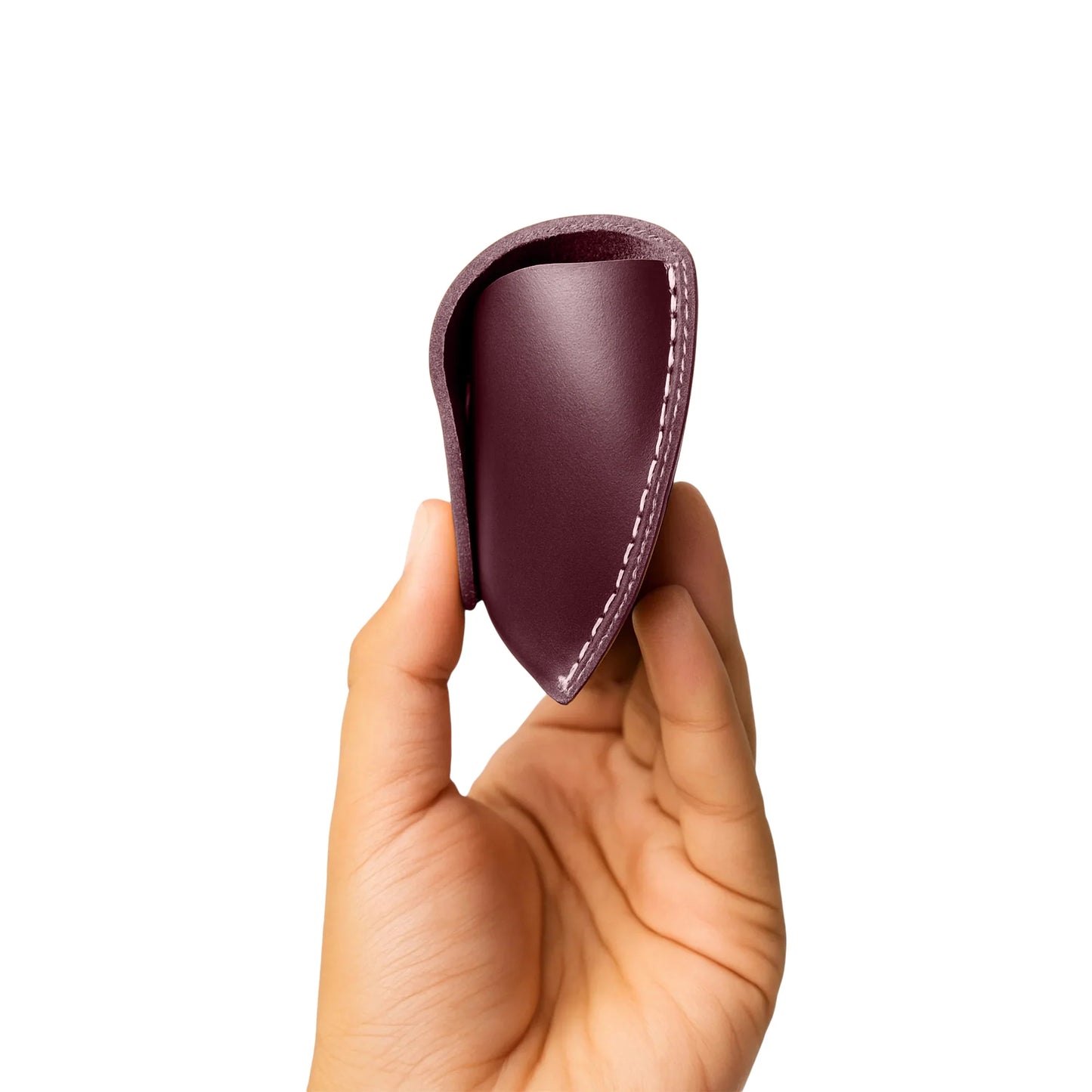 Artist Vintage Leather Eyewear Pouch Classic Protective Case - Burgundy