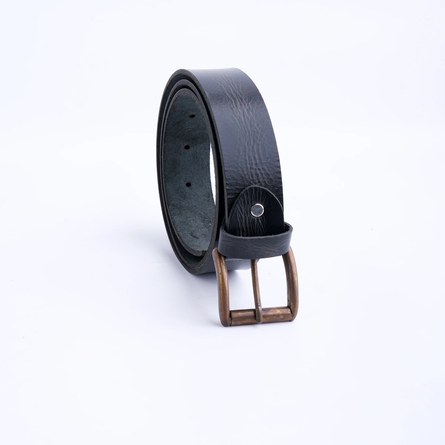Artist Rustic Leather Casual Jeans Belt For Men - Charcoal Black