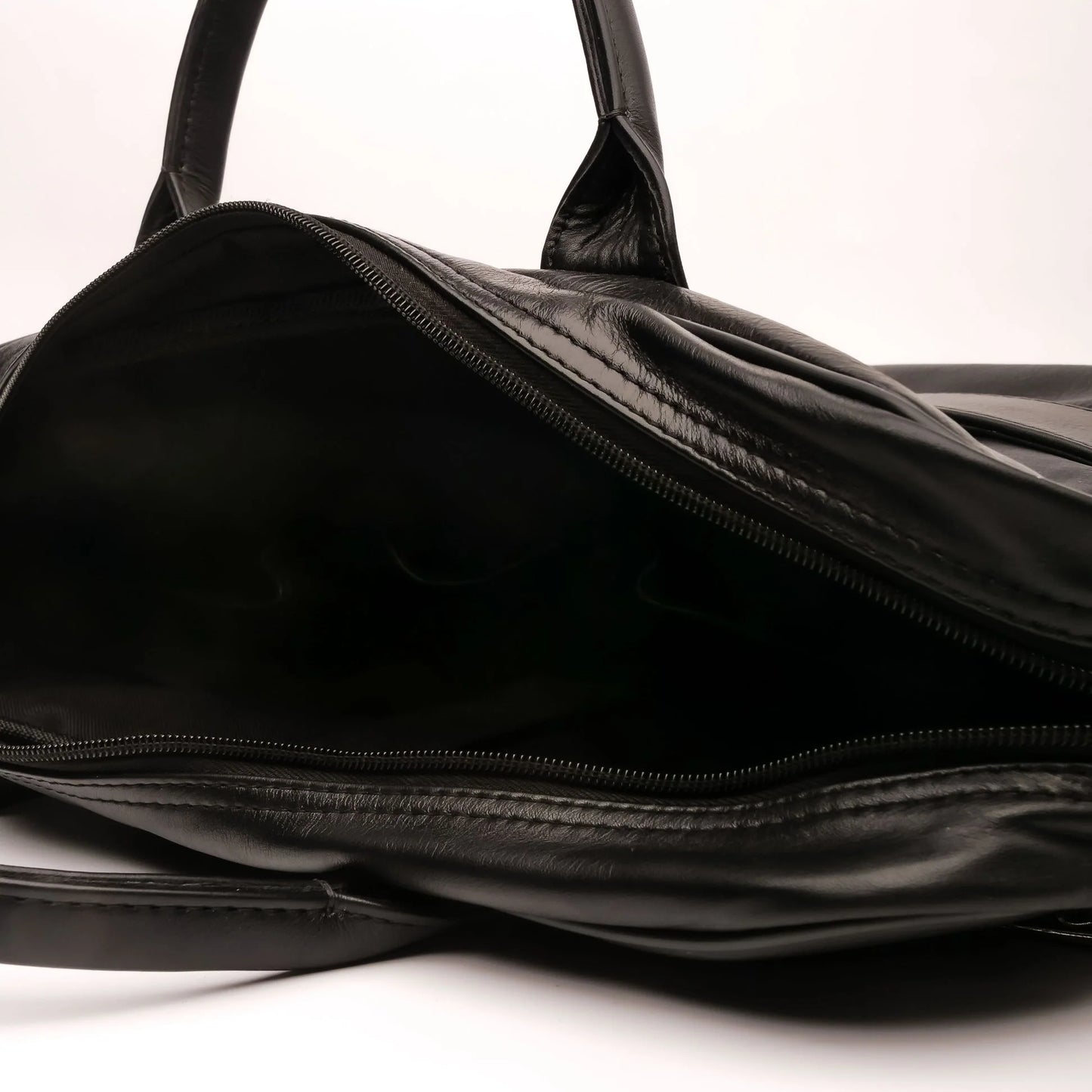 Artist Executive Leather Laptop Bag-Black