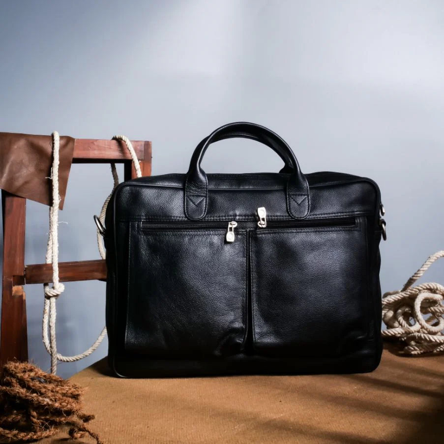 The Ultimate Leather Breifcase Bag-Black