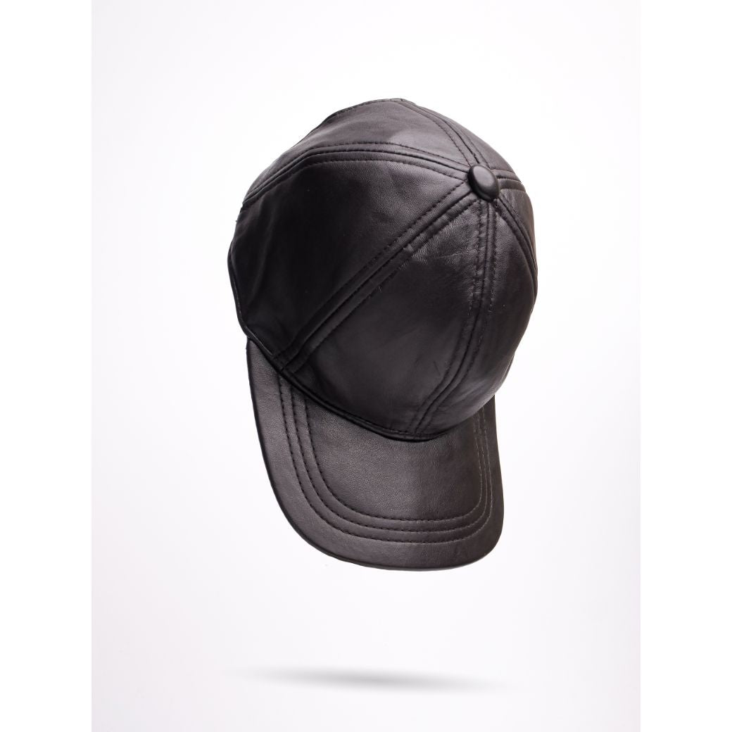 Soft Genuine Leather Adjustable Cap – Unisex Comfort Fit- Brown