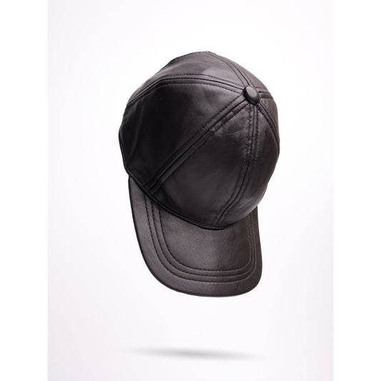 Soft Genuine Leather Adjustable Cap – Unisex Comfort Fit- Brown