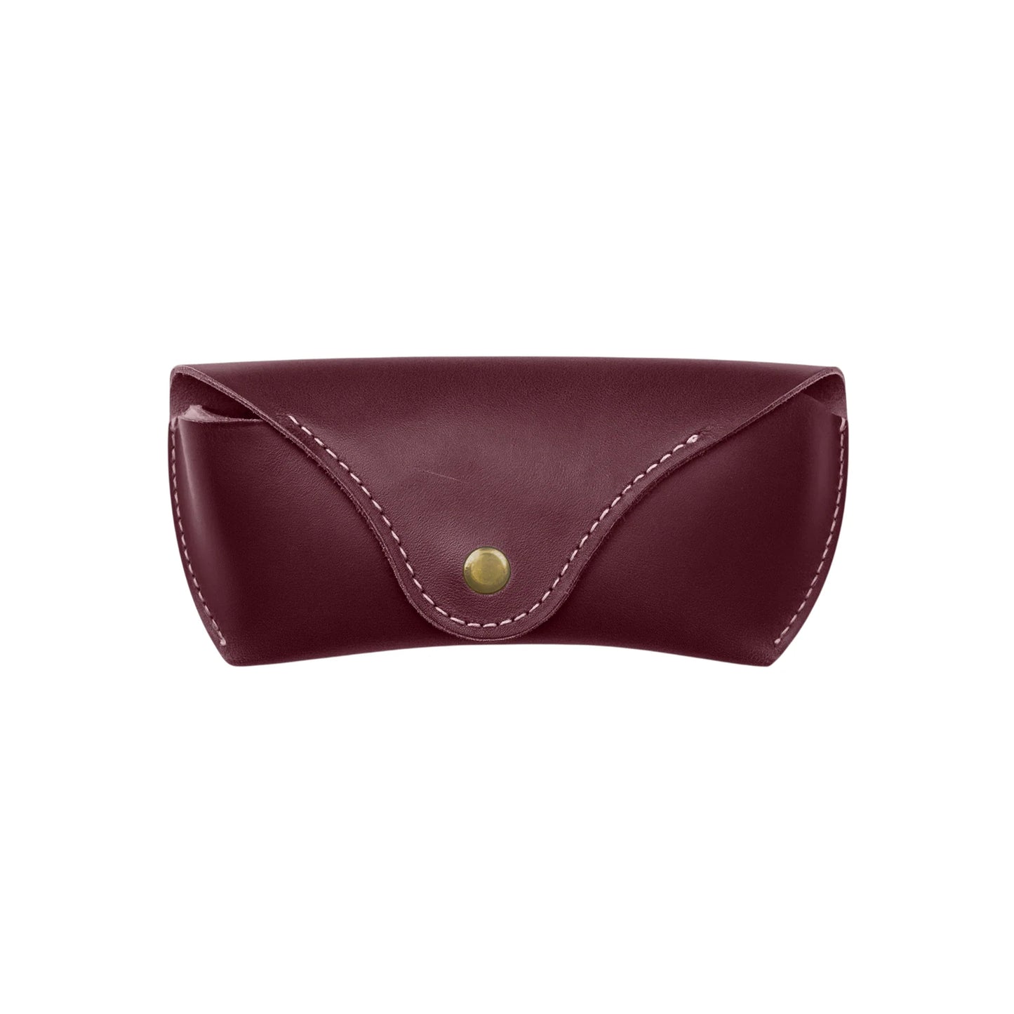 Artist Vintage Leather Eyewear Pouch Classic Protective Case - Burgundy