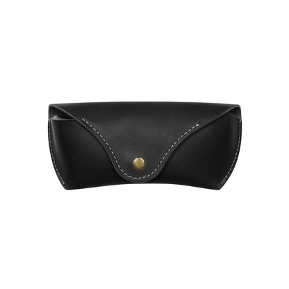 Artist Vintage Leather Eyewear Pouch Classic Protective Case - Black