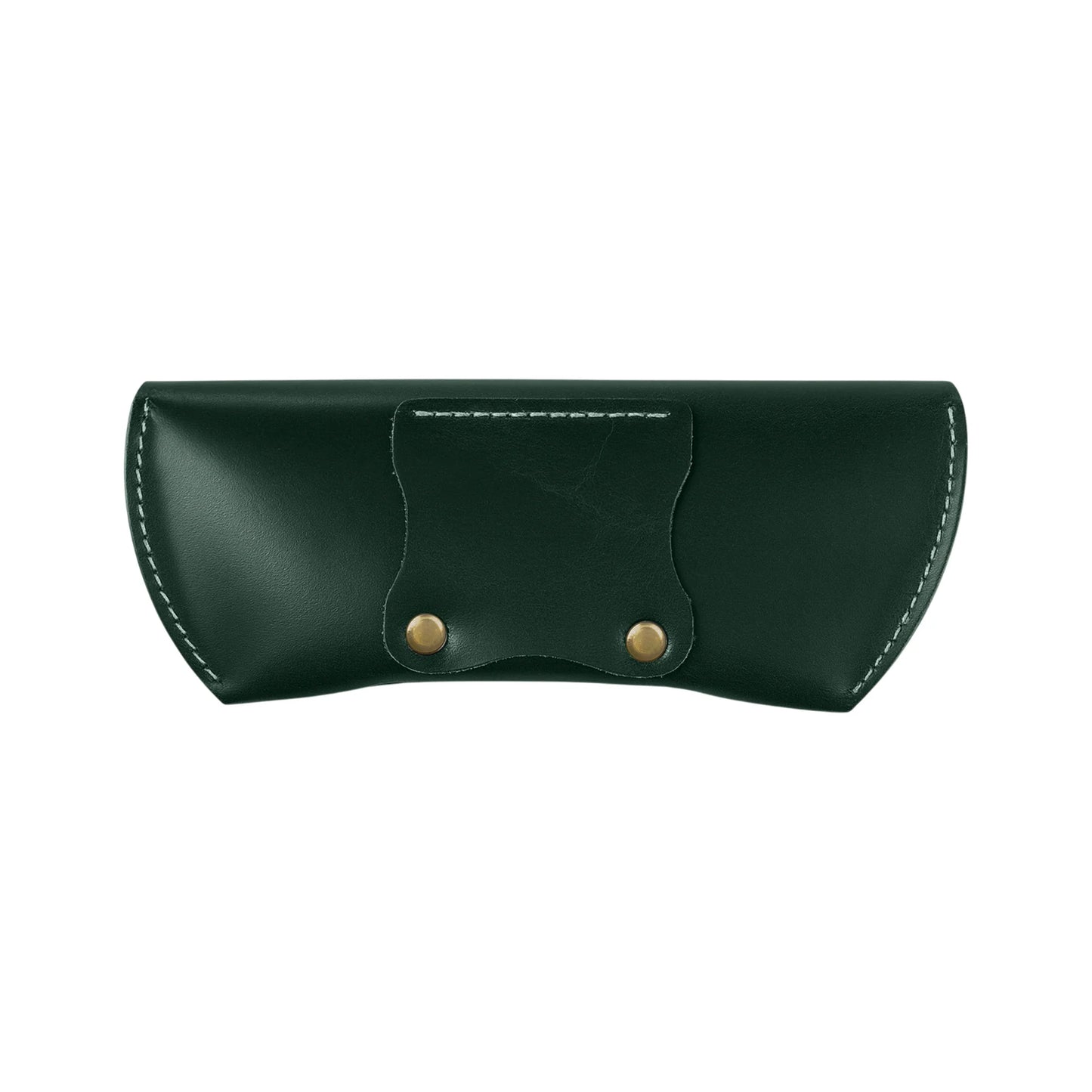 Artist Vintage Leather Eyewear Pouch Classic Protective Case - Green