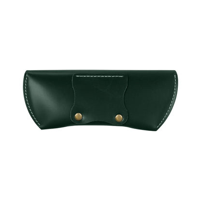 Artist Vintage Leather Eyewear Pouch Classic Protective Case - Green