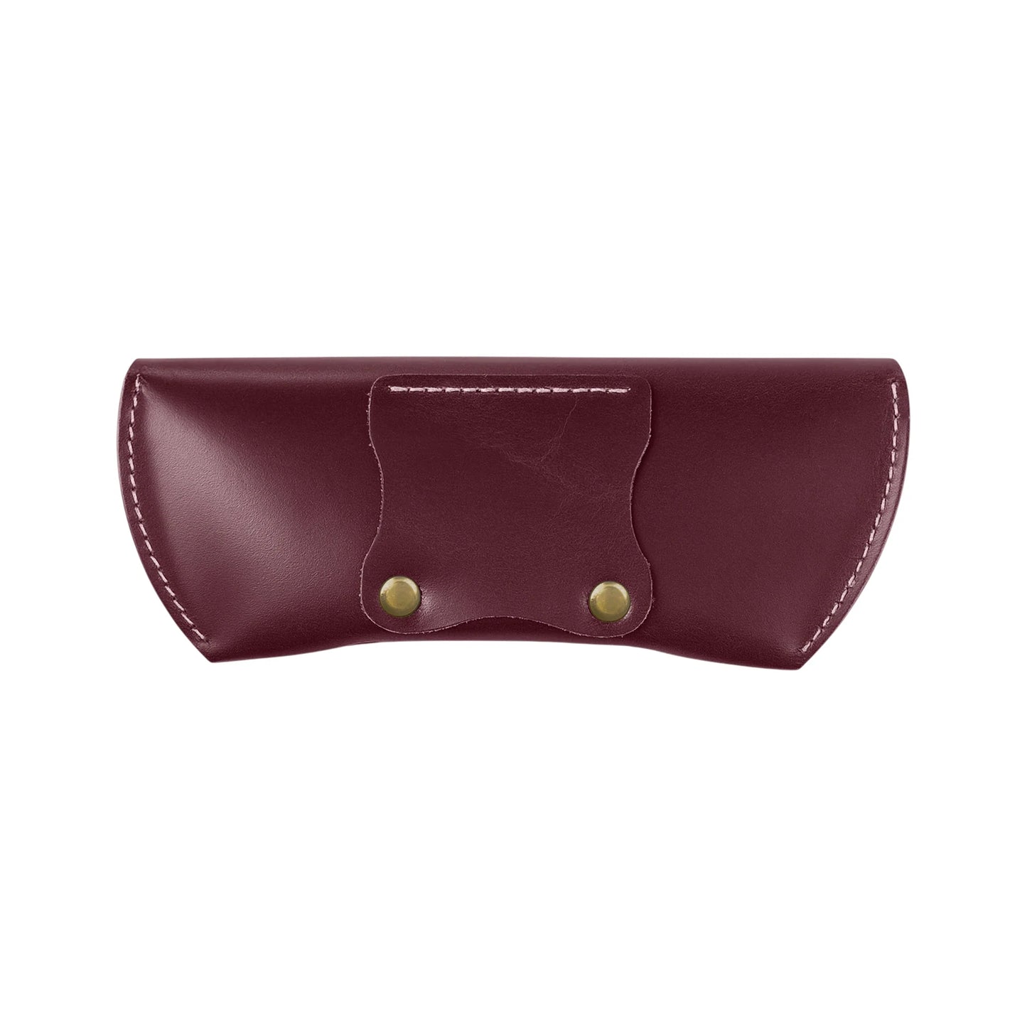 Artist Vintage Leather Eyewear Pouch Classic Protective Case - Burgundy