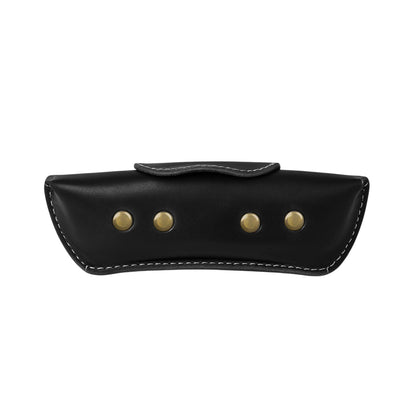 Artist Vintage Leather Eyewear Pouch Classic Protective Case - Black