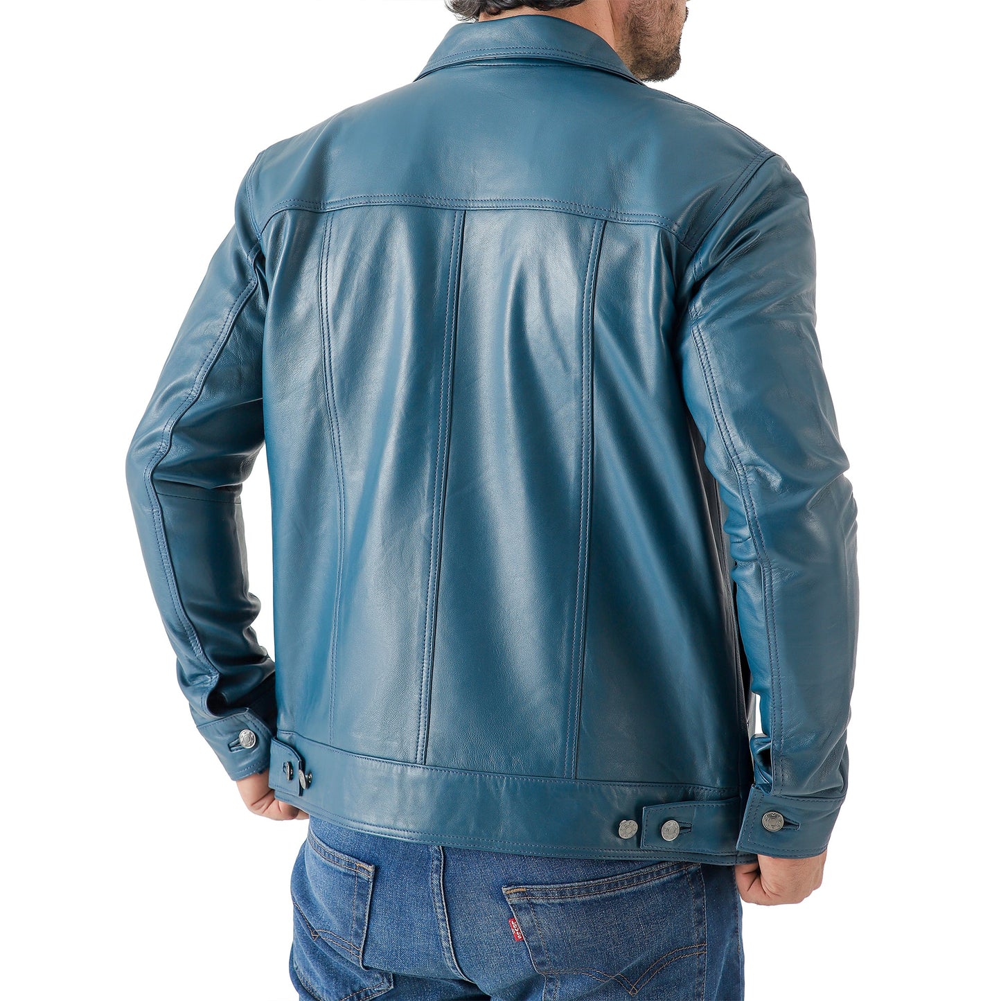 Artist Men’s Leather Trucker Jacket