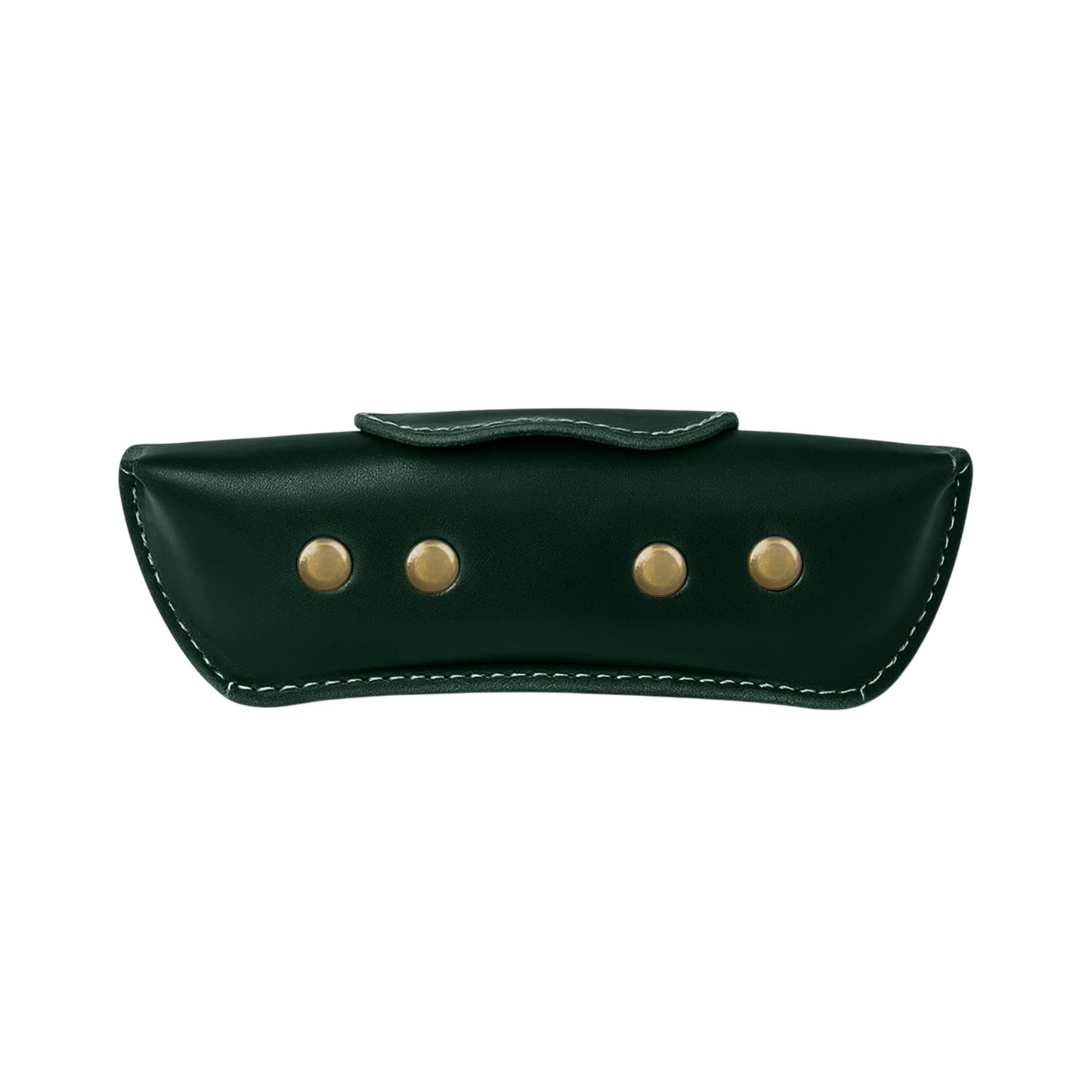 Artist Vintage Leather Eyewear Pouch Classic Protective Case - Green
