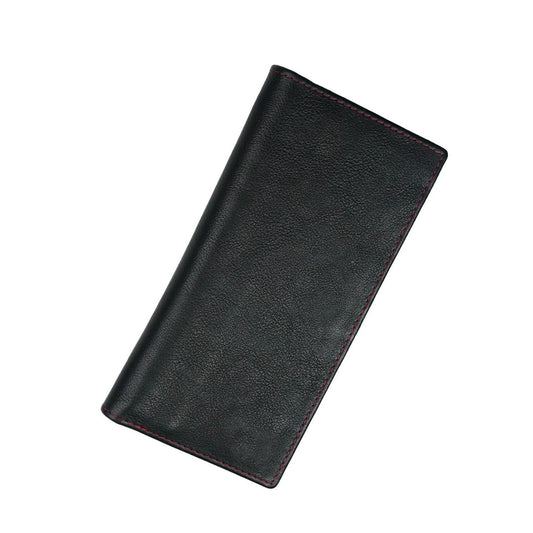 Executive Leather Long Wallet BLACK/RED