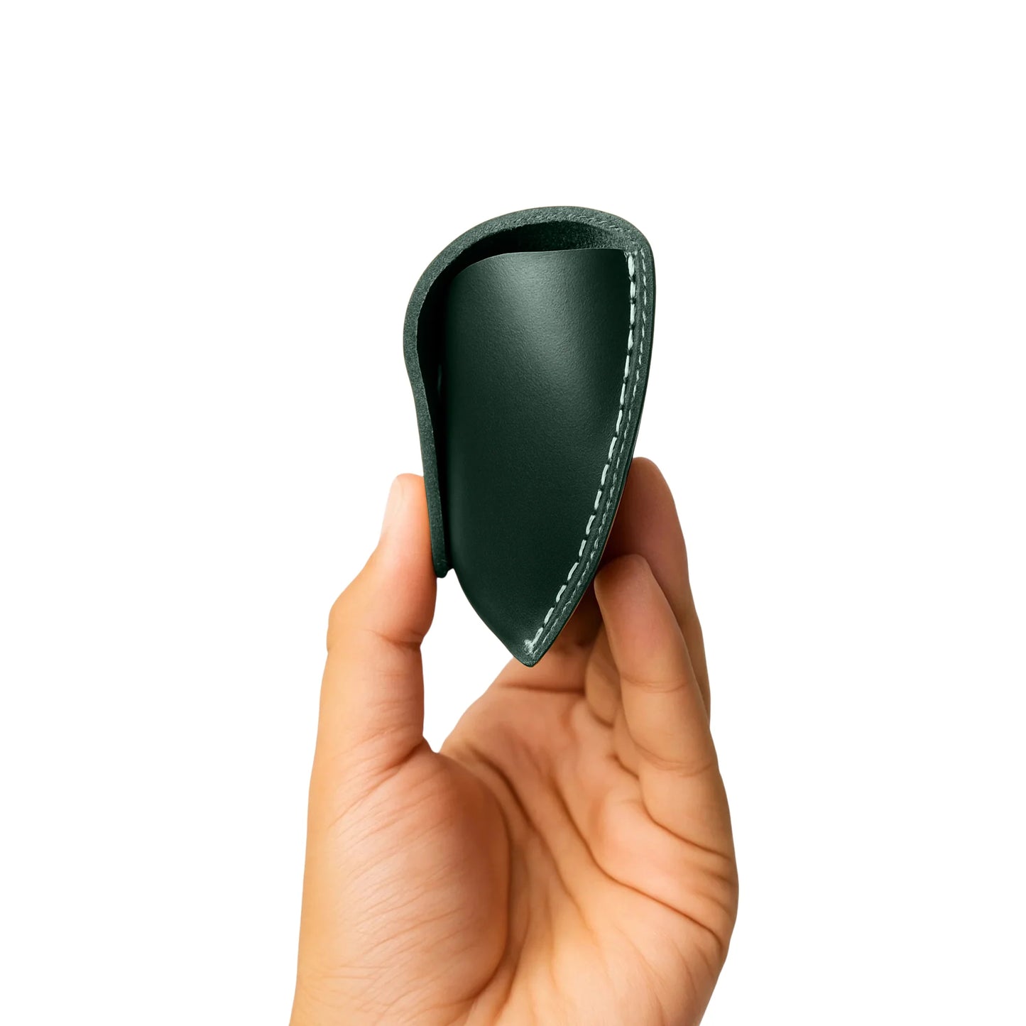 Artist Vintage Leather Eyewear Pouch Classic Protective Case - Green