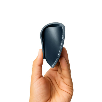 Artist Vintage Leather Eyewear Pouch Classic Protective Case - Blue