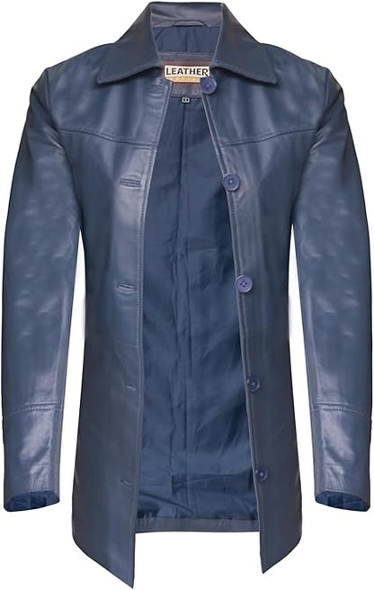 Artist Women’s Real Leather 3/4 Length Car Coat