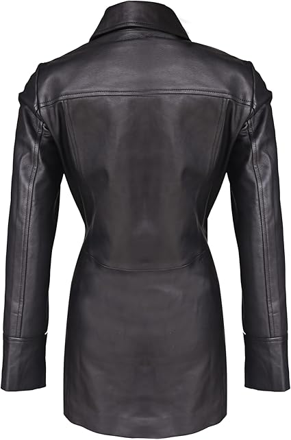 Artist Women’s Real Leather 3/4 Length Car Coat