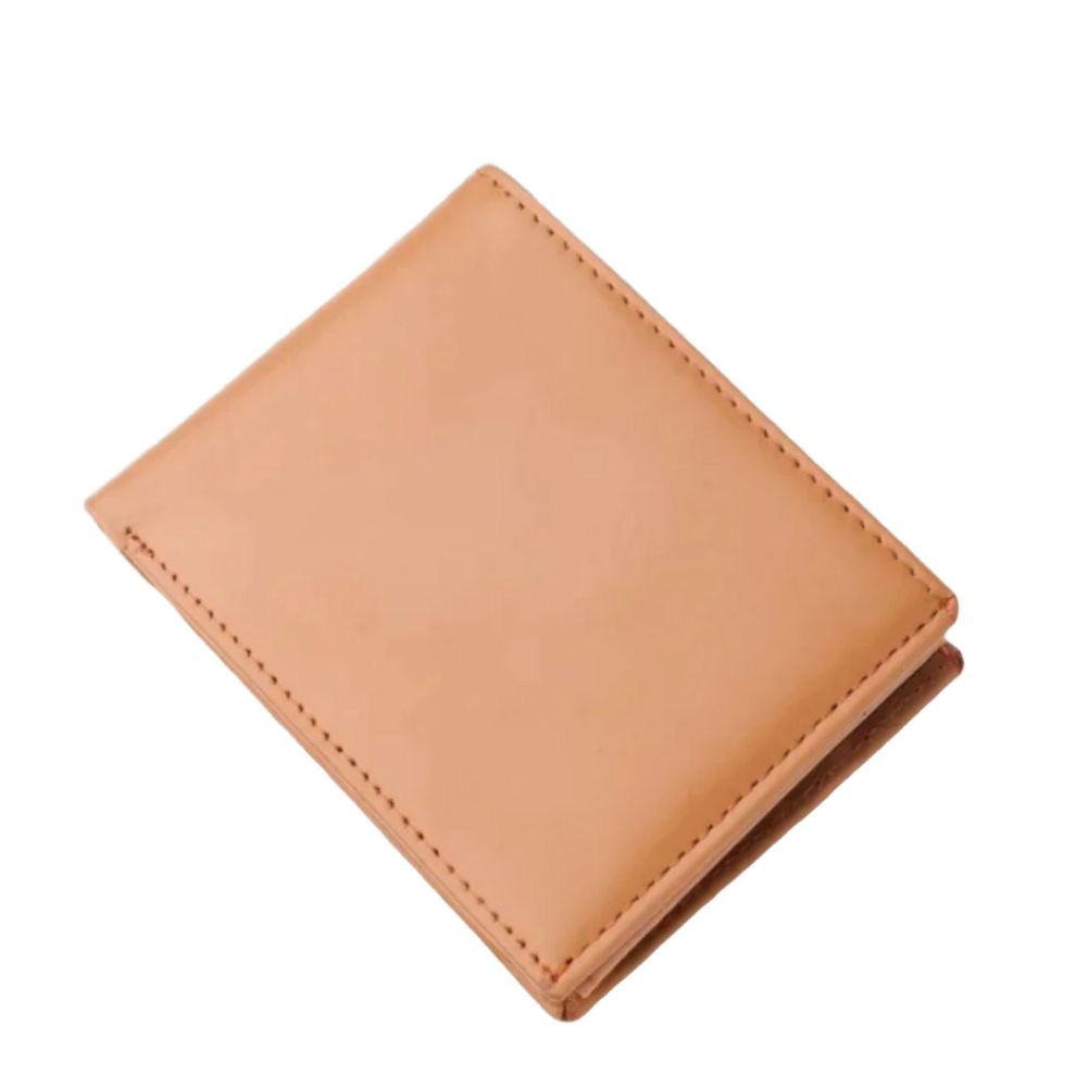 Minimalist Mens Leather Bi-Fold Wallet