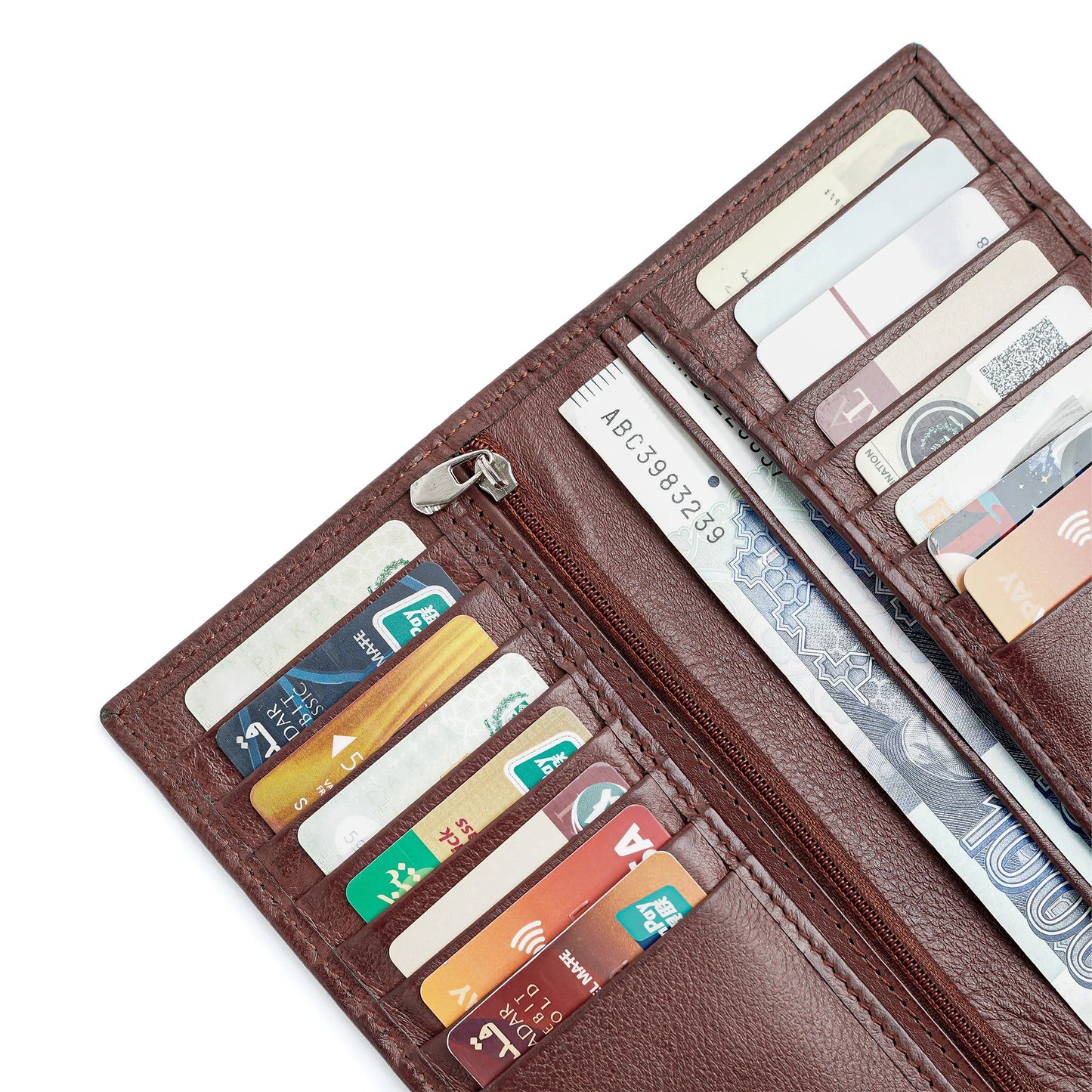 Artist Executive Leather Long Wallet - Vintage Brown