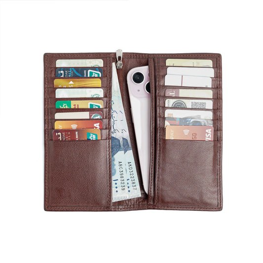 Artist Executive Leather Long Wallet - Vintage Brown