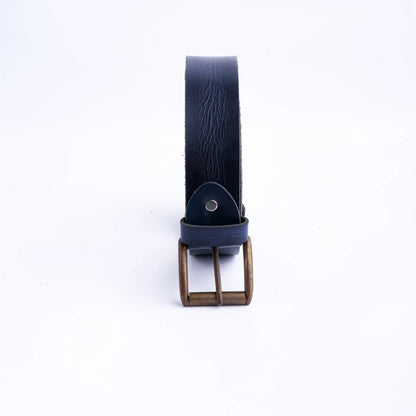 Artist Rustic Leather Casual Jeans Belt For Men-Blue