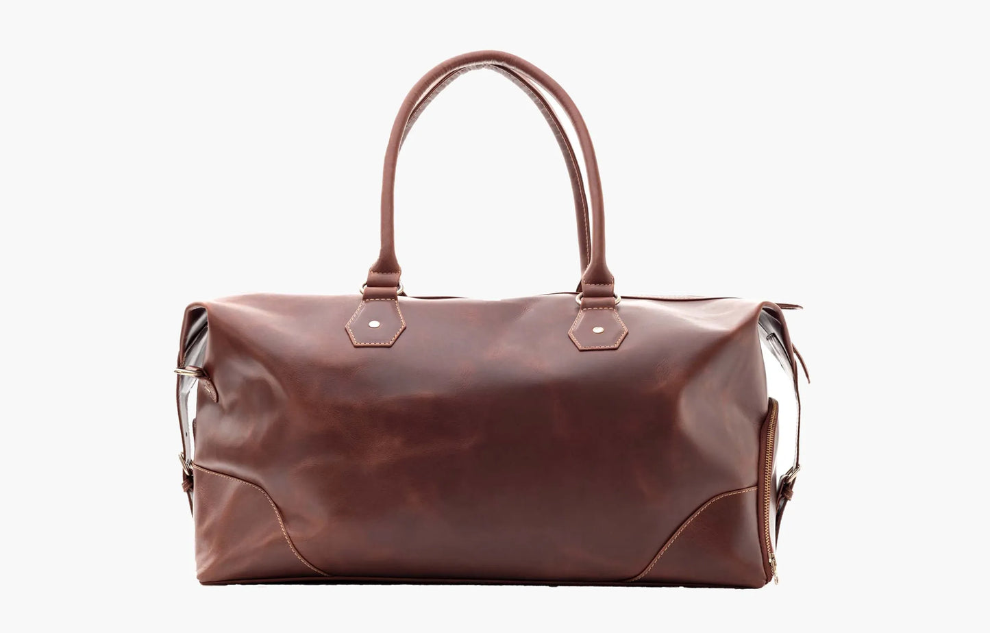 The Weekender Travel Leather Duffle Bag-Tan Brown