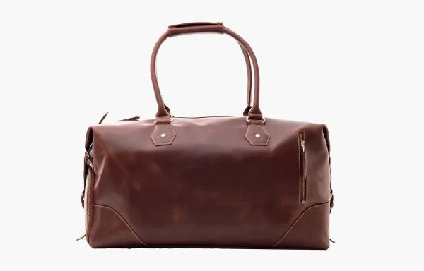 The Weekender Travel Leather Duffle Bag-Tan Brown