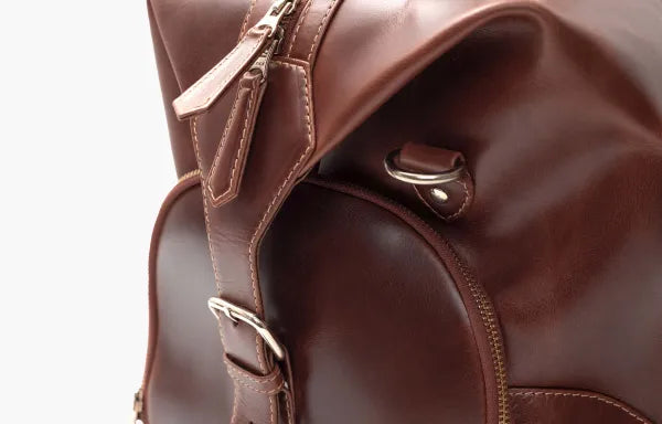 The Weekender Travel Leather Duffle Bag-Tan Brown