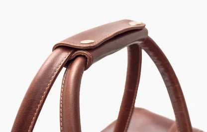 The Weekender Travel Leather Duffle Bag-Tan Brown