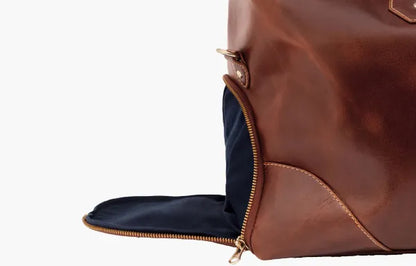 The Weekender Travel Leather Duffle Bag-Tan Brown