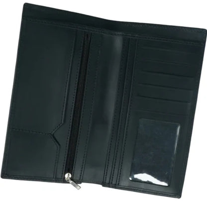 Artist-18 Pockets Leather Long Wallet-BLACK