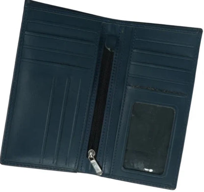 Artist-18 Pockets Leather Long Wallet-Blue