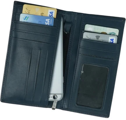 Artist-18 Pockets Leather Long Wallet-Blue