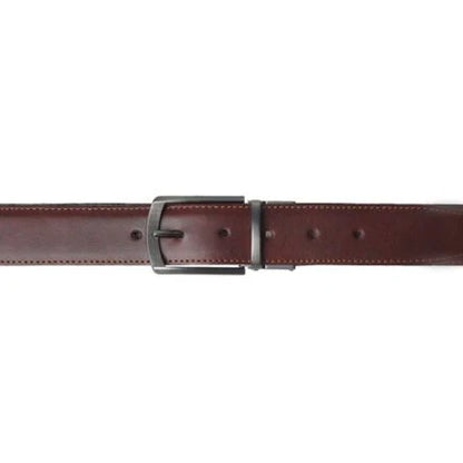 Chromium Double Sided Reversible Men's' Leather Belt-Black Dark Brown