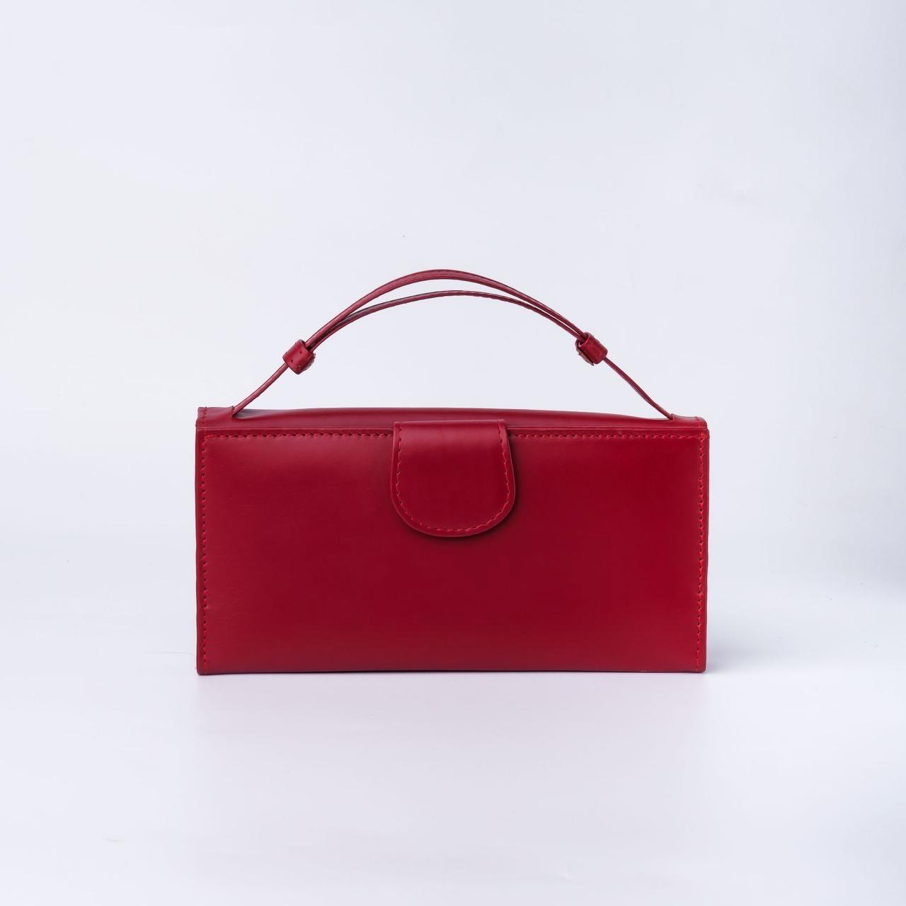 Artist Nova-Womens Handle Leather Clutch Wallet-Red