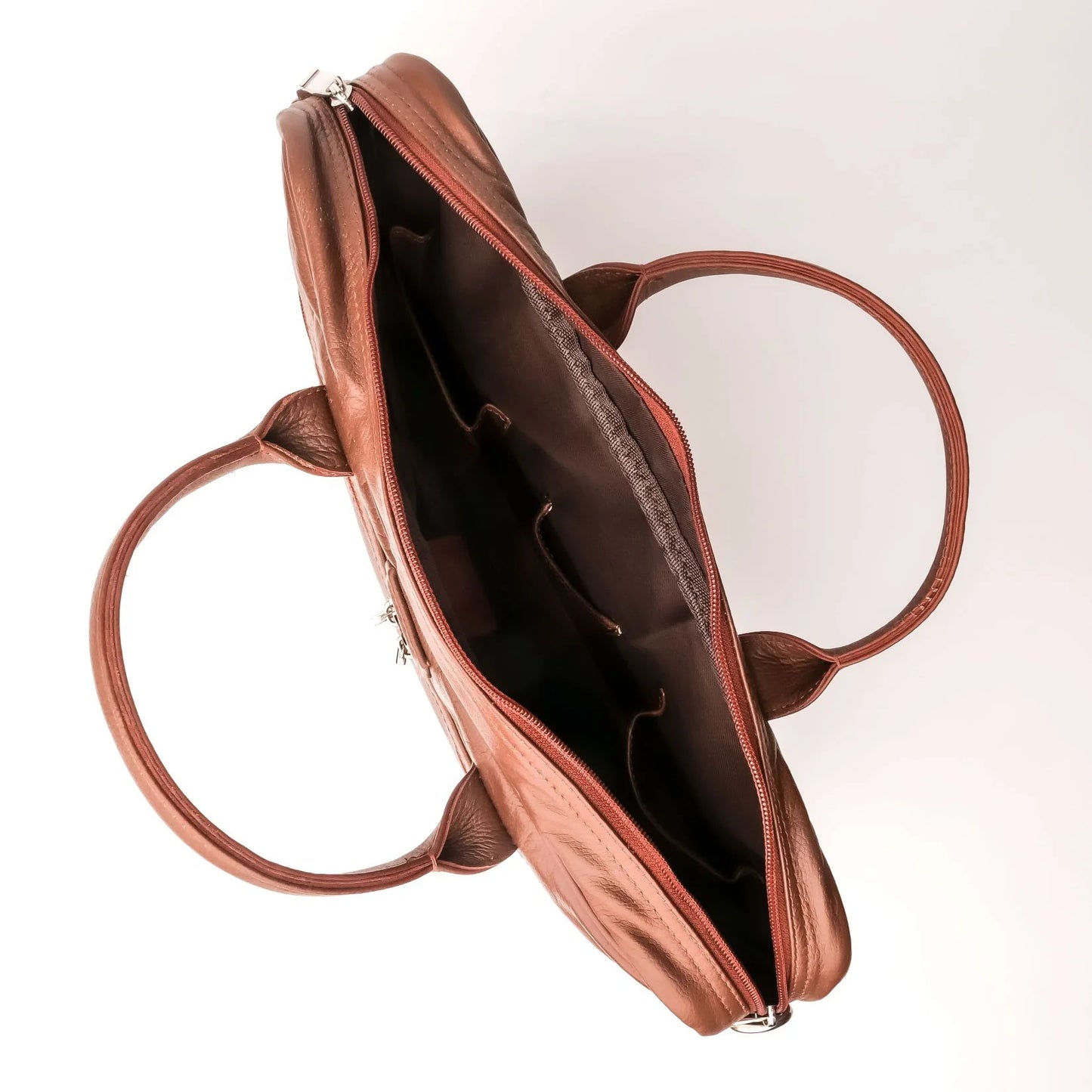 Artist Executive Leather Laptop Bag-Tan